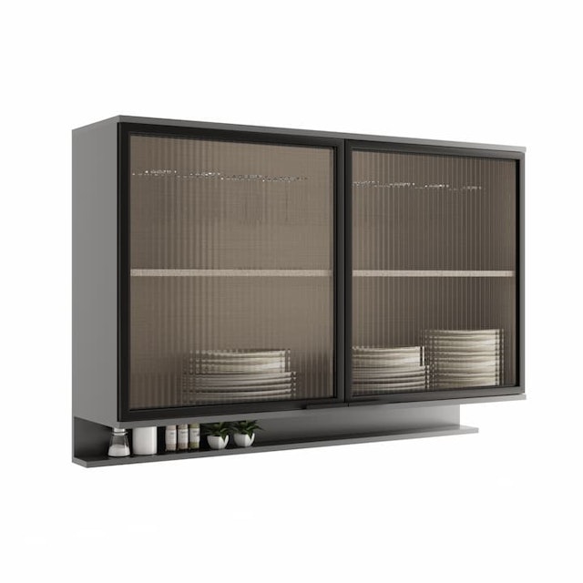 1200mm 2 Doors Wall-mounted cabinet with Glass